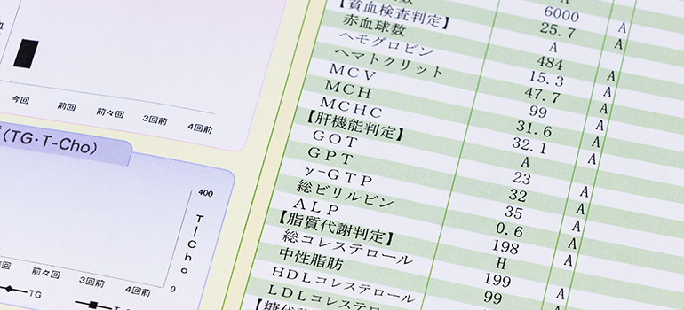 検査結果の写真