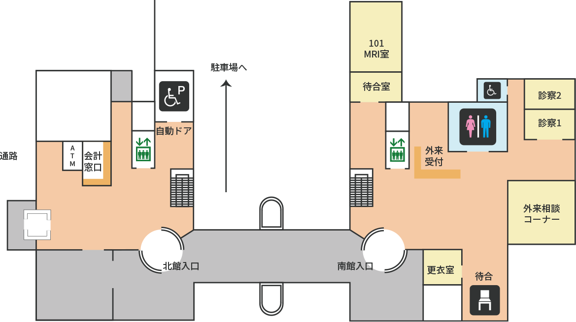 1階のフロアマップ 拡大版