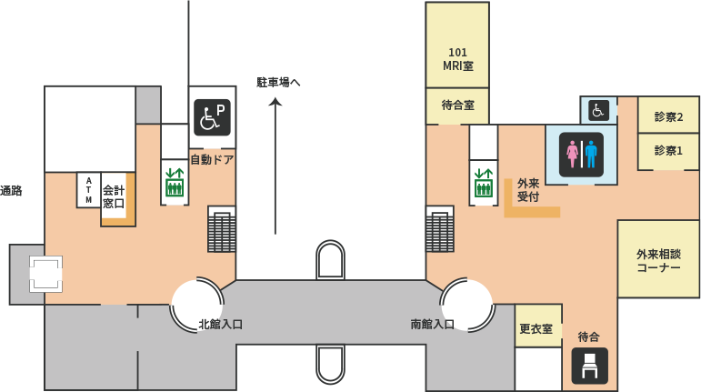 1階のフロアマップ