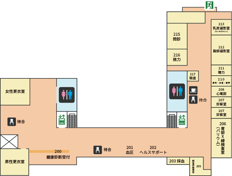 1階のフロアマップ