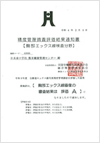 イメージ:精度管理調査評価結果通知書【胃x線検査分野】 評価A